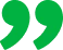 Quotation marks graphic in green color